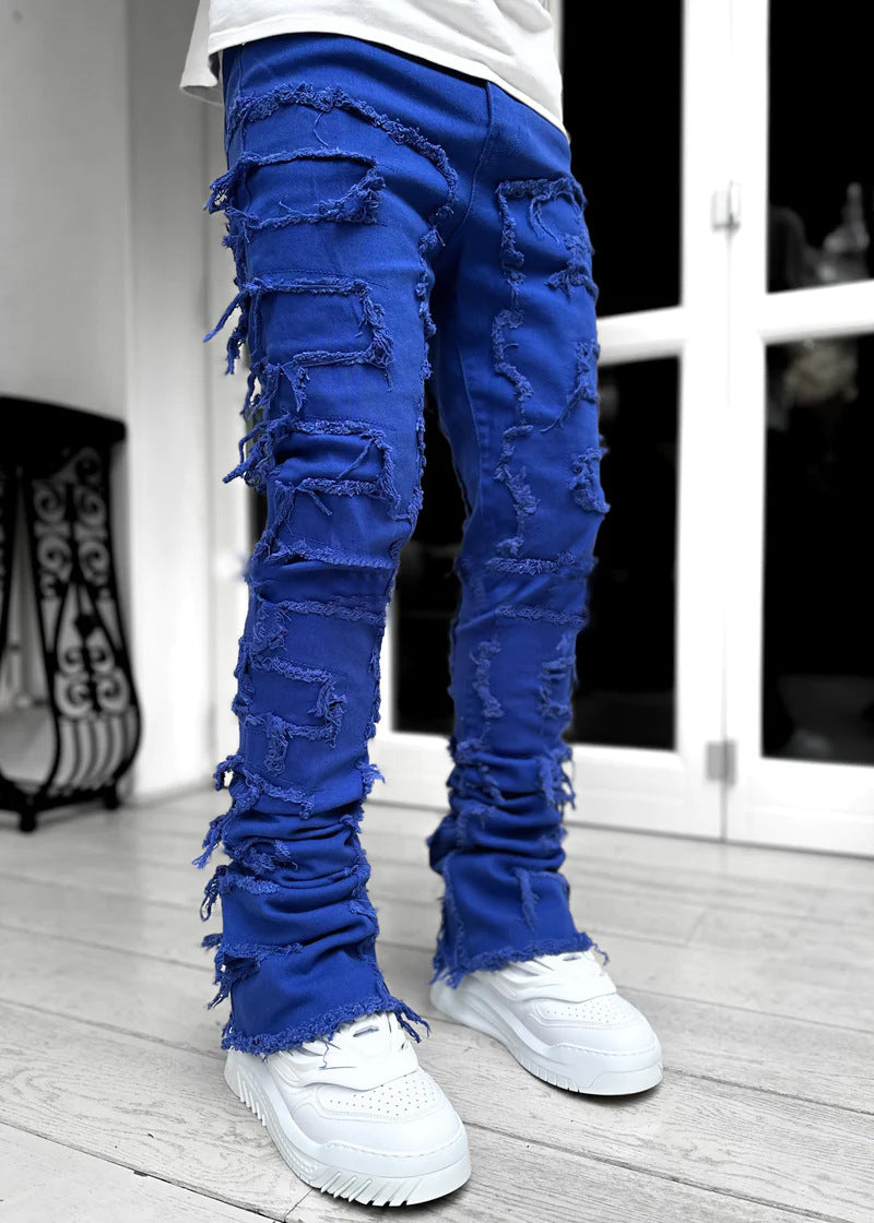 Men's Stacked Jeans – Elevated Style with a Tailored Edge