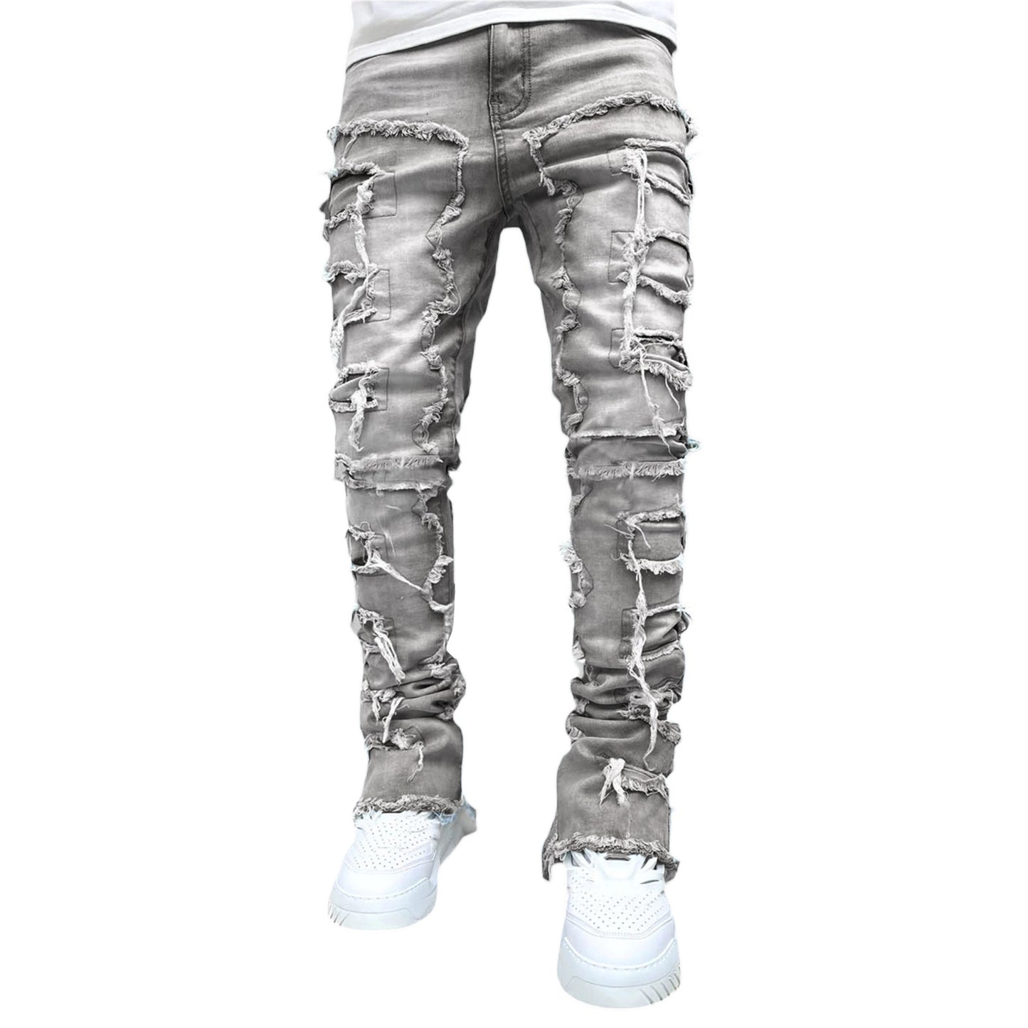 Men's Stacked Jeans – Elevated Style with a Tailored Edge