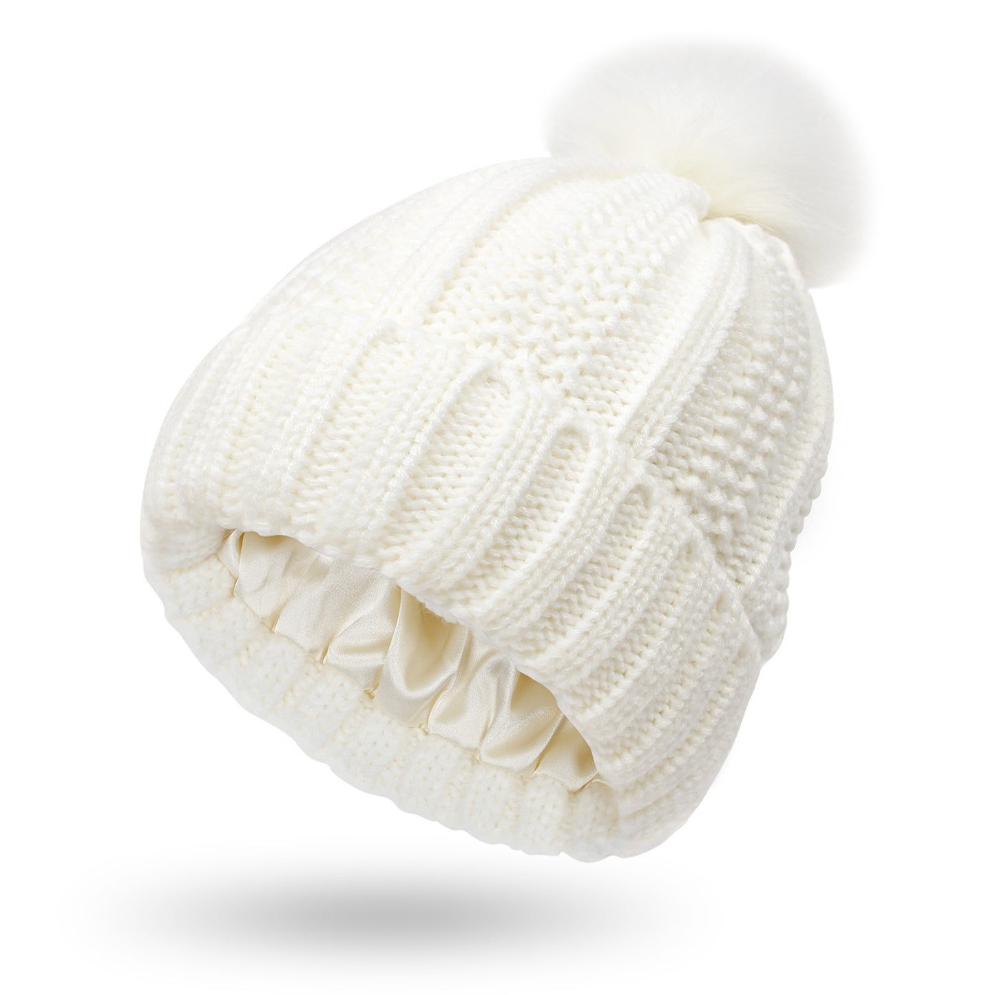 Satin-Lined Wool Beanie For Women