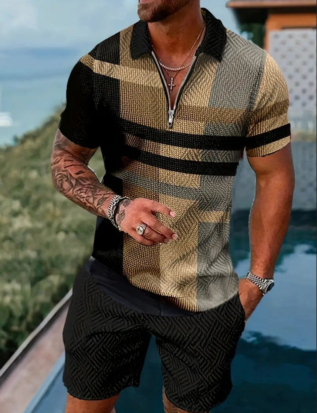 Men's Polo Shirt & Shorts Sports Set – Casual Performance with Everyday Style