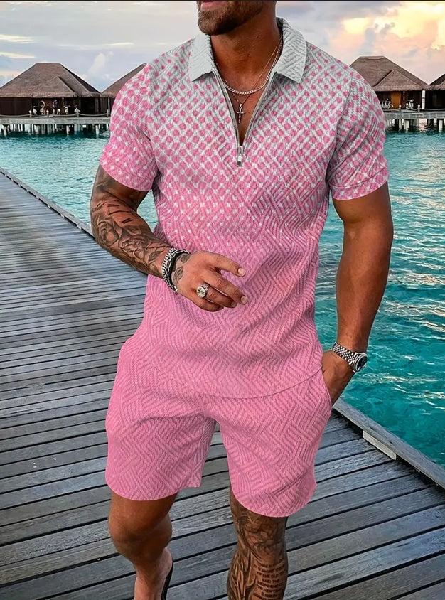 Men's Polo Shirt & Shorts Sports Set – Casual Performance with Everyday Style