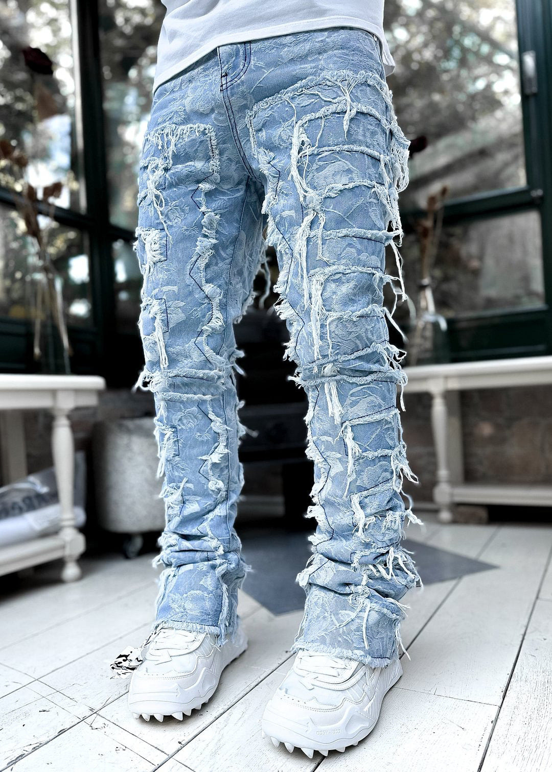 Men's Stacked Jeans – Elevated Style with a Tailored Edge