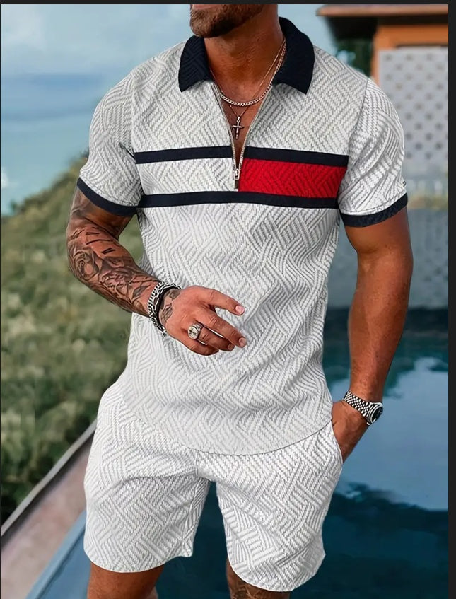 Men's Polo Shirt & Shorts Sports Set – Casual Performance with Everyday Style