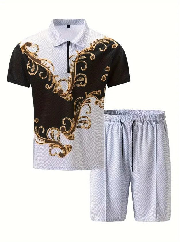 Men's Polo Shirt & Shorts Sports Set – Casual Performance with Everyday Style