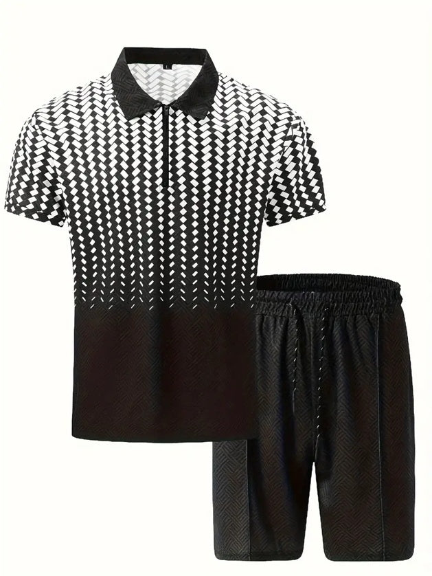 Men's Polo Shirt & Shorts Sports Set – Casual Performance with Everyday Style