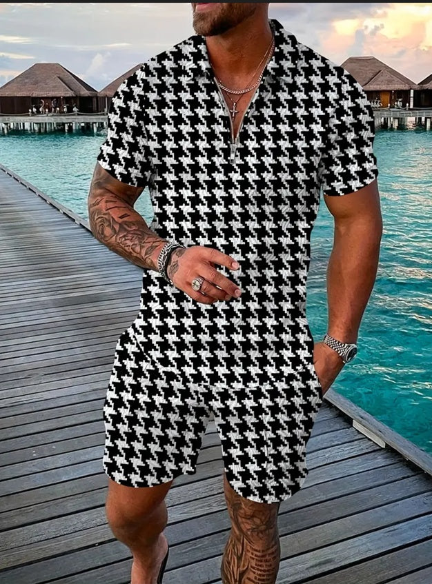 Men's Polo Shirt & Shorts Sports Set – Casual Performance with Everyday Style