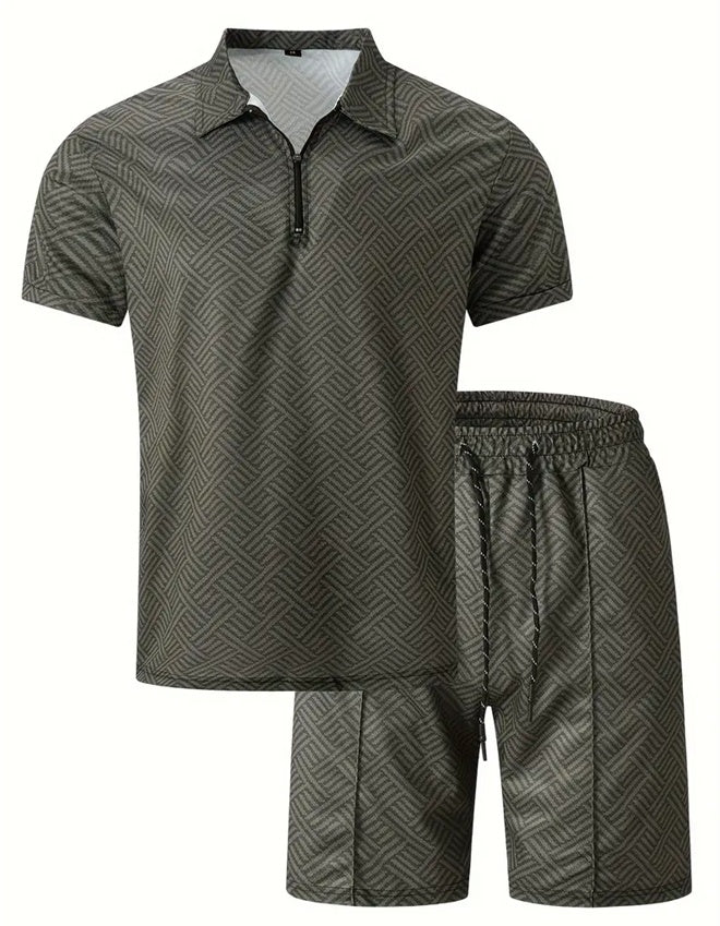 Men's Polo Shirt & Shorts Sports Set – Casual Performance with Everyday Style