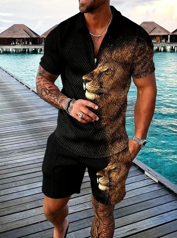 Men's Polo Shirt & Shorts Sports Set – Casual Performance with Everyday Style