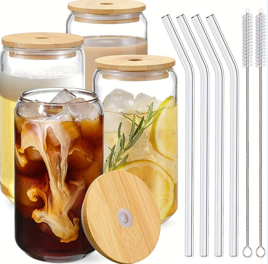 Glass Cup with Straw – Minimalist Design for Everyday Refreshment