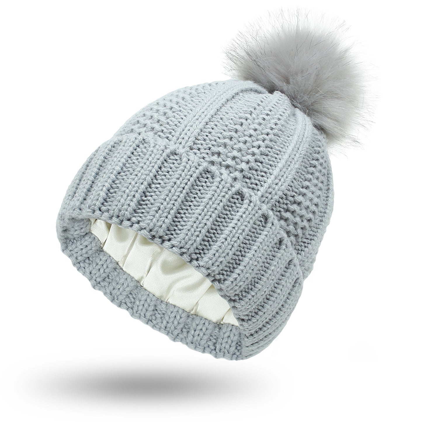 Satin-Lined Wool Beanie For Women