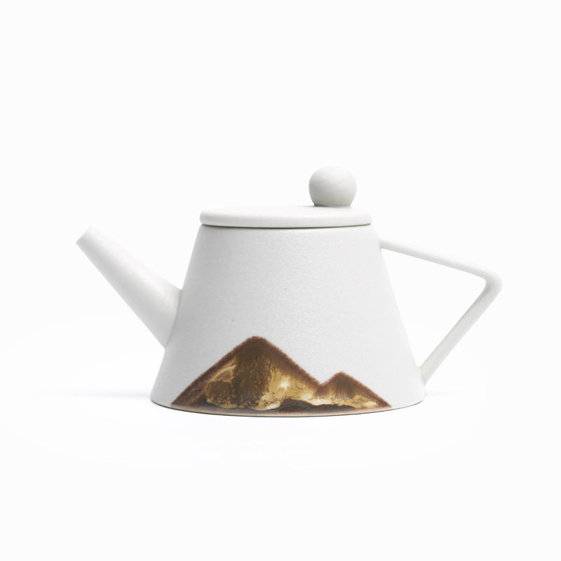 Retro Black Ceramic Teapot – Timeless Elegance in Every Pour