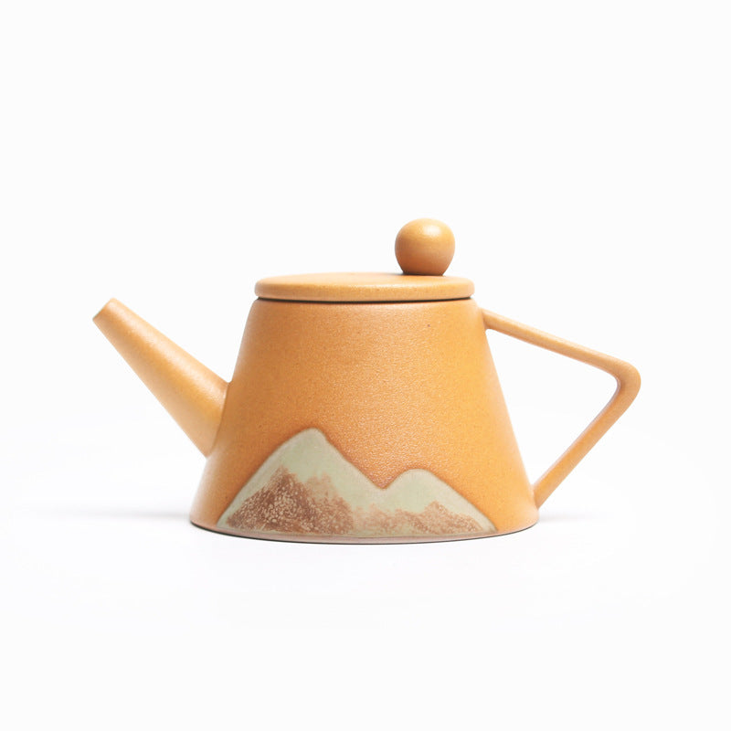 Retro Black Ceramic Teapot – Timeless Elegance in Every Pour