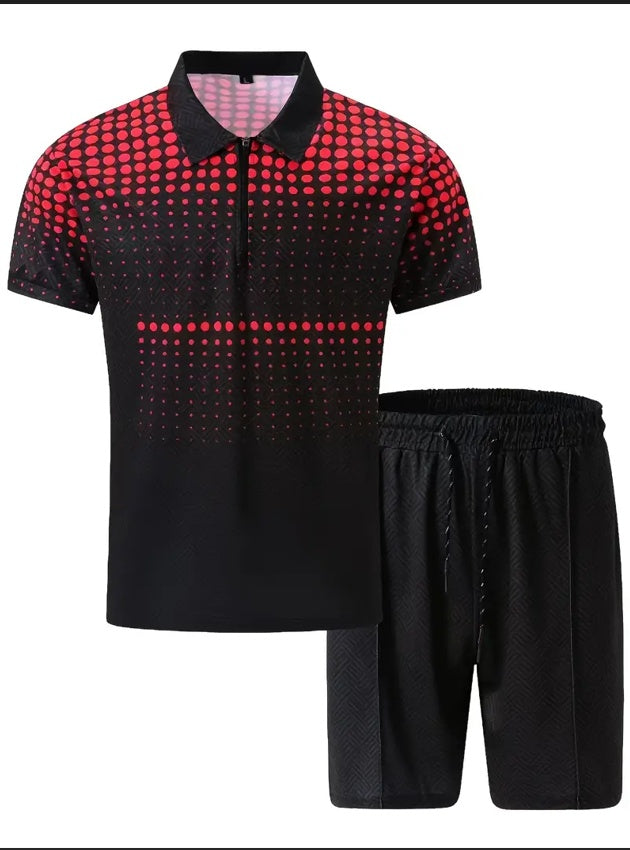 Men's Polo Shirt & Shorts Sports Set – Casual Performance with Everyday Style