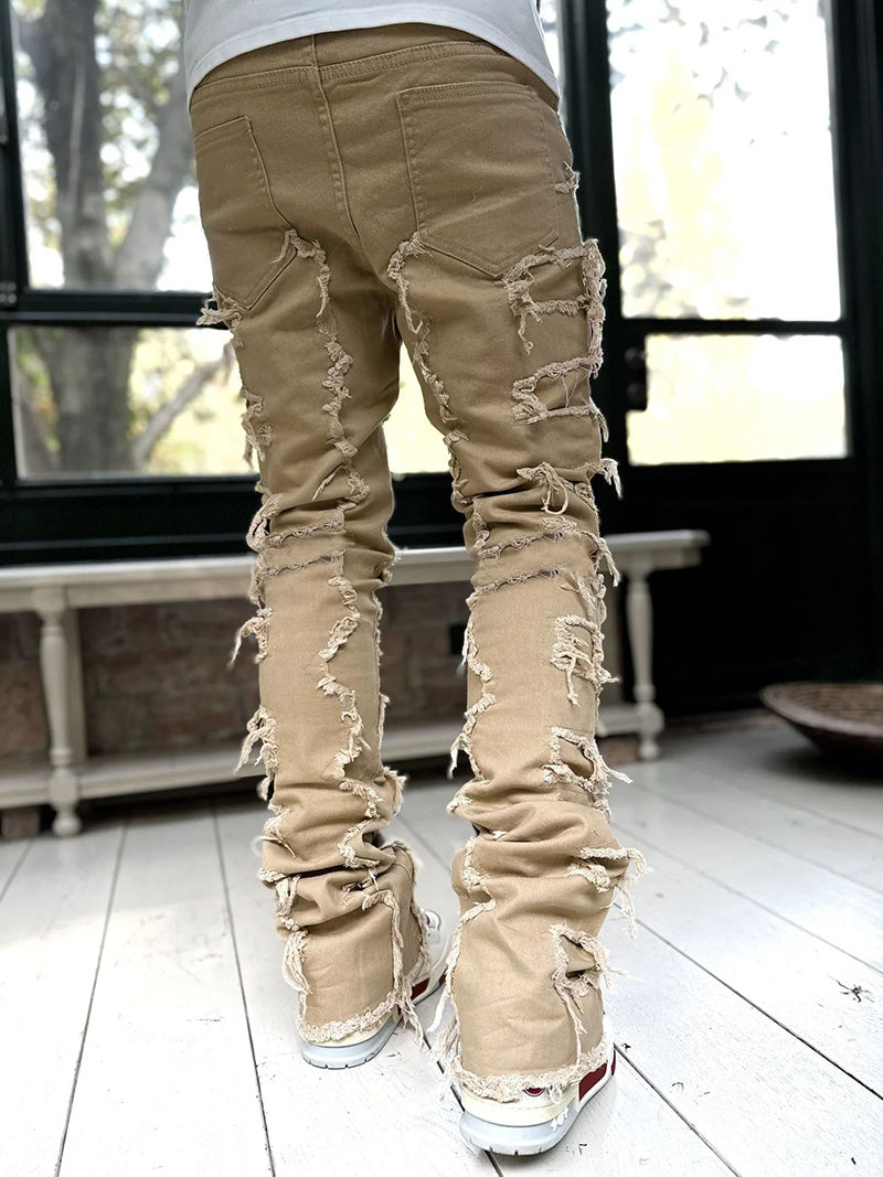 Men's Stacked Jeans – Elevated Style with a Tailored Edge