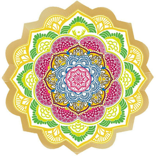 Round Floor Mat – Printed Style with Tassel Charm