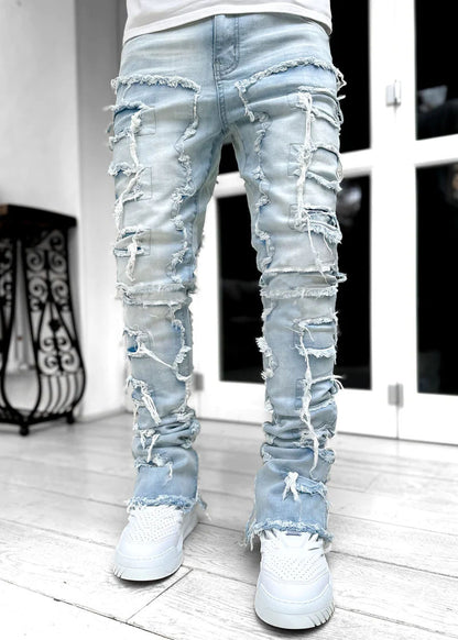 Men's Stacked Jeans – Elevated Style with a Tailored Edge