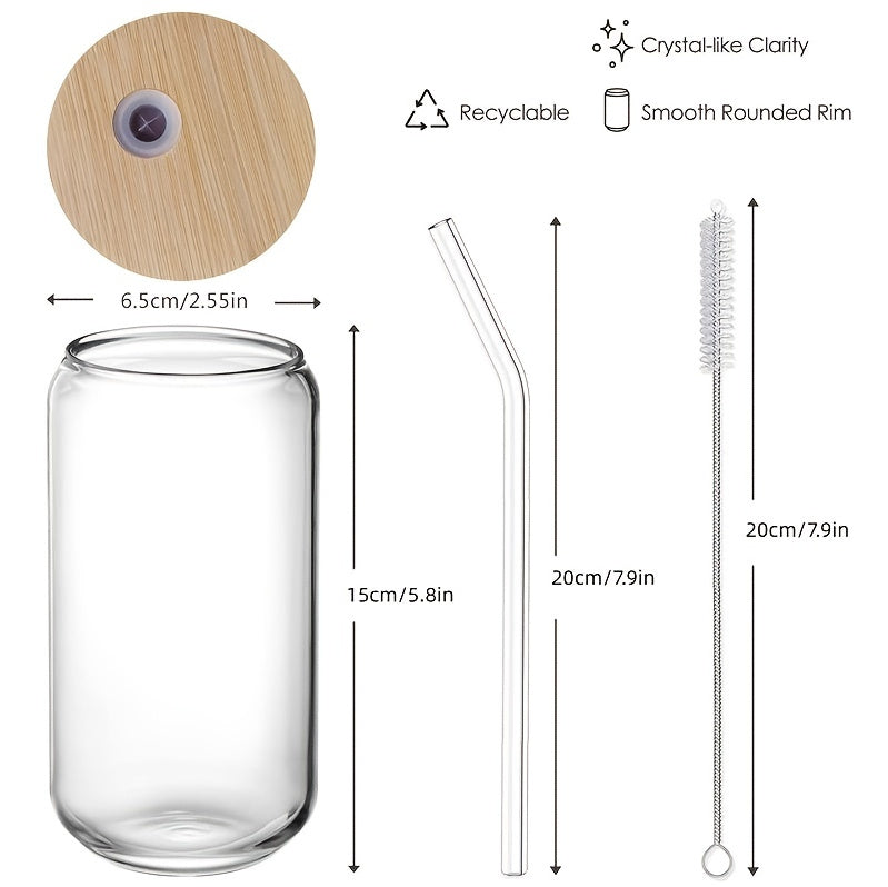 Glass Cup with Straw – Minimalist Design for Everyday Refreshment
