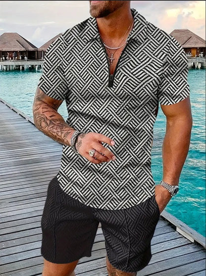 Men's Polo Shirt & Shorts Sports Set – Casual Performance with Everyday Style