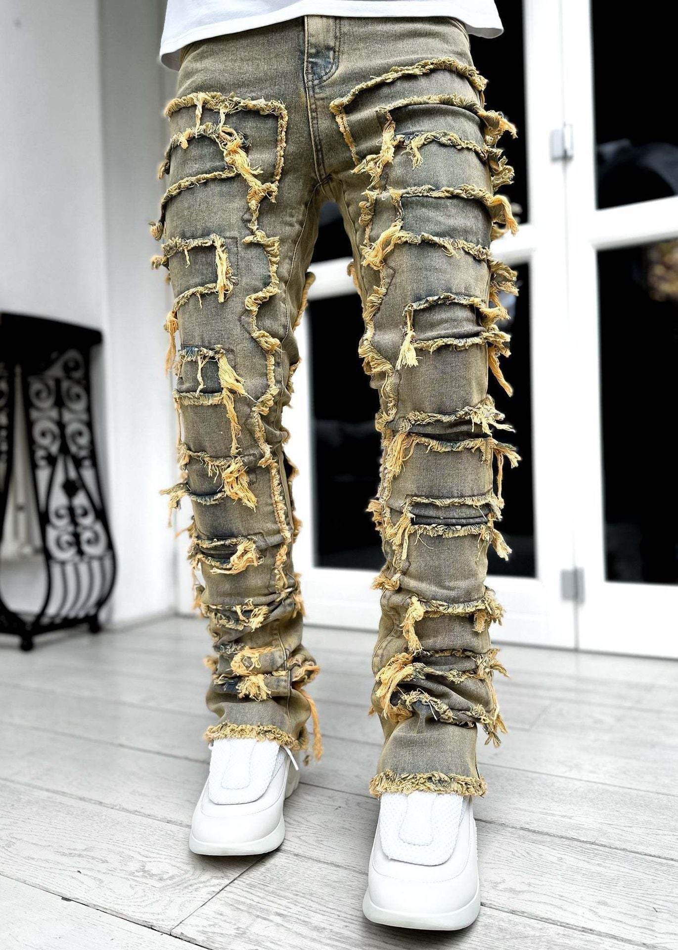Men's Stacked Jeans – Elevated Style with a Tailored Edge