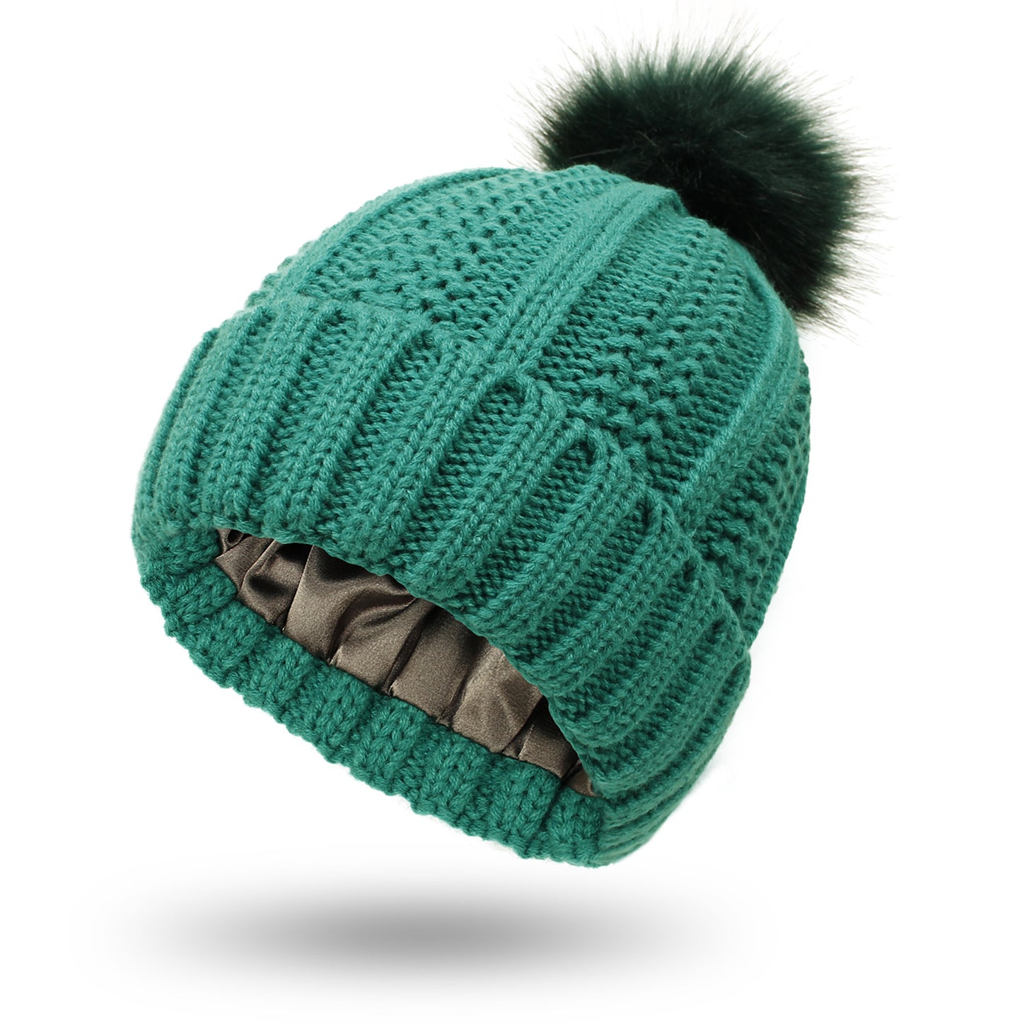 Satin-Lined Wool Beanie For Women