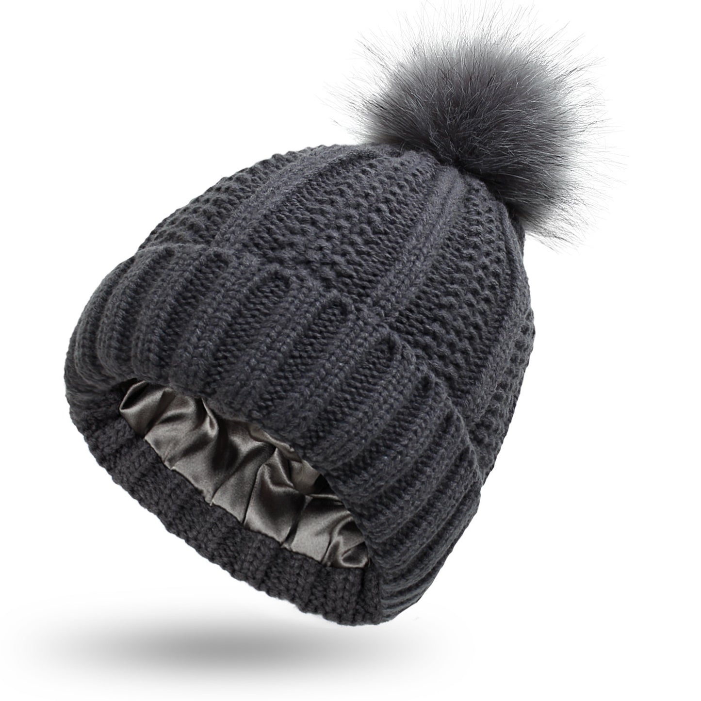 Satin-Lined Wool Beanie For Women