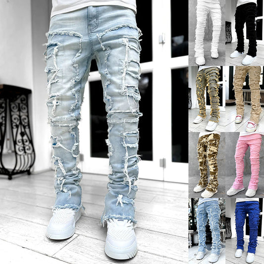 Men's Stacked Jeans – Elevated Style with a Tailored Edge