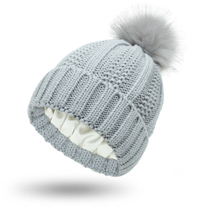 Satin-Lined Wool Beanie For Women