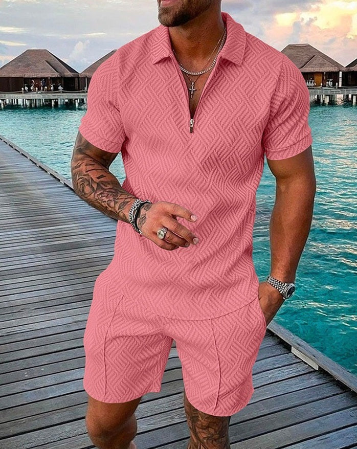 Men's Polo Shirt & Shorts Sports Set – Casual Performance with Everyday Style
