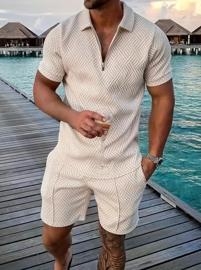 Men's Polo Shirt & Shorts Sports Set – Casual Performance with Everyday Style