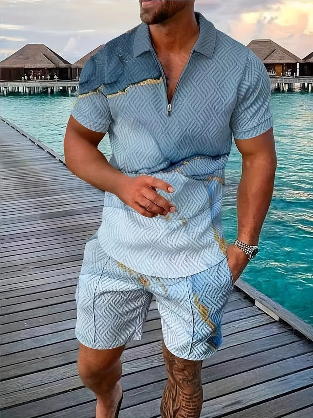 Men's Polo Shirt & Shorts Sports Set – Casual Performance with Everyday Style