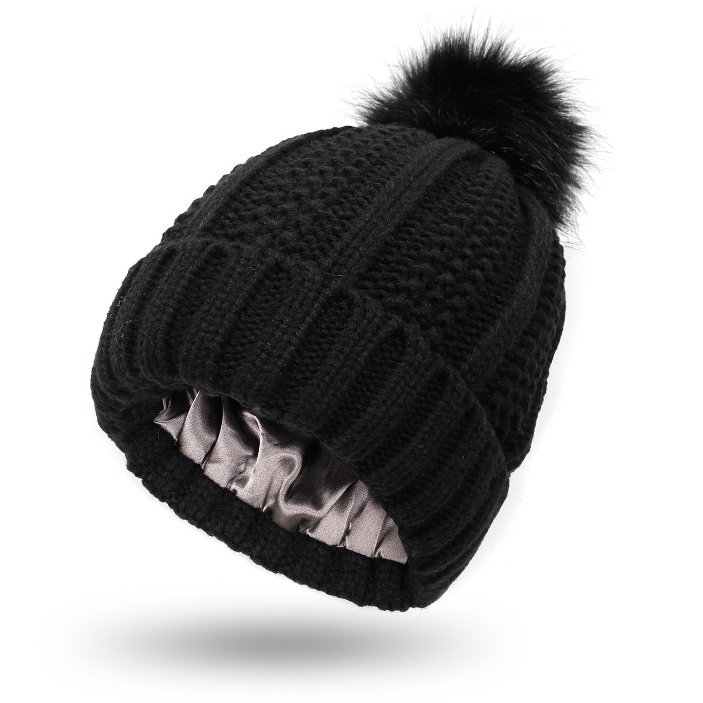 Satin-Lined Wool Beanie For Women